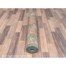Load image into Gallery viewer, 3&#39;x4&#39;5&quot; Cafe Au Lait Brown, Sheared Low, Worn Wool, Hand Knotted, Bohemian Vintage Persian Tabriz, Oriental Rug FWR496728