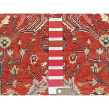 Load image into Gallery viewer, 3&#39;x4&#39;10&quot; Imperial Red, Natural Wool Hand Knotted, Afghan Peshawar with All Over Heriz Design Vegetable Dyes, Oriental Rug FWR497076