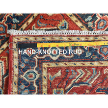 Load image into Gallery viewer, 2&#39;1&quot;x2&#39;10&quot; Imperial Red, Natural Wool Hand Knotted, Afghan Peshawar with All Over Heriz Design Vegetable Dyes, Mat Oriental Rug FWR497142