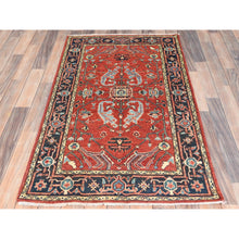 Load image into Gallery viewer, 3&#39;x4&#39;10&quot; Imperial Red, Afghan Peshawar with All Over Heriz Design, Natural Dyes, Extra Soft Wool, Hand Knotted, Oriental Rug FWR497502