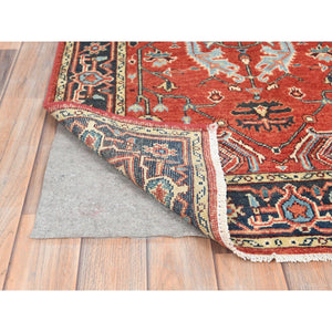 3'x4'10" Imperial Red, Afghan Peshawar with All Over Heriz Design, Natural Dyes, Extra Soft Wool, Hand Knotted, Oriental Rug FWR497502