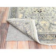 Load image into Gallery viewer, 2&#39;10&quot;x4&#39;10&quot; Beige, Afghan Peshawar with All Over Heriz Design, Natural Dyes, Natural Wool, Hand Knotted, Oriental Rug FWR497508