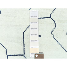 Load image into Gallery viewer, 8&#39;4&quot;x10&#39;7&quot; Bone Ivory, Ben Ourain Moroccan Berber Shilhah Design, Natural Dyes, Extra Soft Wool, Hand Knotted Oriental Rug FWR497898