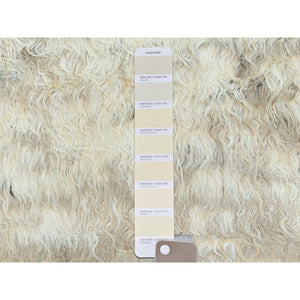 10'x10' Bone Ivory, Ben Ourain Moroccan Berber Shilhah Design Natural Dyes, Organic Wool Hand Knotted, Round Oriental Rug FWR497910