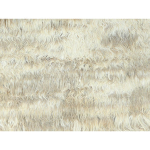 10'x10' Bone Ivory, Ben Ourain Moroccan Berber Shilhah Design Natural Dyes, Organic Wool Hand Knotted, Round Oriental Rug FWR497910