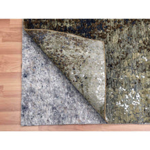Load image into Gallery viewer, 2&#39;6&quot;x12&#39;1&quot; Brown, Hand Knotted Abstract Design, Persian Knot All Wool Runner Oriental Rug FWR498156