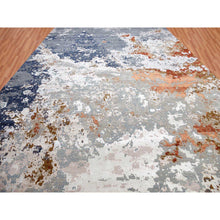 Load image into Gallery viewer, 11&#39;10&quot;x18&#39;3&quot; Gray Abstract Design, Hand Knotted with Densely Woven, Persian Knot Pure Wool Oversized Oriental Rug FWR498228