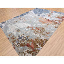 Load image into Gallery viewer, 11&#39;10&quot;x18&#39;3&quot; Gray Abstract Design, Hand Knotted with Densely Woven, Persian Knot Pure Wool Oversized Oriental Rug FWR498228