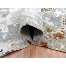 Load image into Gallery viewer, 11&#39;10&quot;x18&#39;3&quot; Gray Abstract Design, Hand Knotted with Densely Woven, Persian Knot Pure Wool Oversized Oriental Rug FWR498228