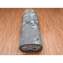 Load image into Gallery viewer, 11&#39;10&quot;x18&#39;3&quot; Gray Abstract Design, Hand Knotted with Densely Woven, Persian Knot Pure Wool Oversized Oriental Rug FWR498228