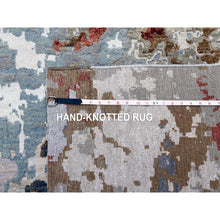 Load image into Gallery viewer, 11&#39;10&quot;x18&#39;3&quot; Gray Abstract Design, Hand Knotted with Densely Woven, Persian Knot Pure Wool Oversized Oriental Rug FWR498228