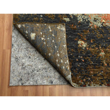Load image into Gallery viewer, 12&#39;x15&#39; Burnt Amber, Abstract Design, Densely Woven Persian Knot, Extra Soft Wool Hand Knotted, Oversized Oriental Rug FWR498528