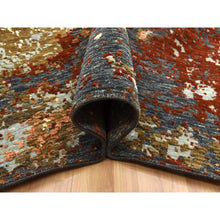 Load image into Gallery viewer, 12&#39;x15&#39; Burnt Amber, Abstract Design, Densely Woven Persian Knot, Extra Soft Wool Hand Knotted, Oversized Oriental Rug FWR498528