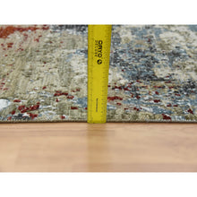 Load image into Gallery viewer, 3&#39;x5&#39;2&quot; Blue Gray, Hand Knotted Abstract Design, Densely Woven Persian Knot, Pure Wool, Oriental Rug FWR498564