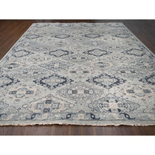Load image into Gallery viewer, 13&#39;9&quot;x17&#39;9&quot; Silver Gray, Natural Wool Hand Knotted, Anatolian Design, Supple Collection Thick and Plush, Oversized Oriental Rug FWR504144
