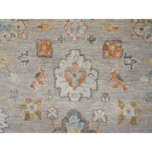 11'10"x14'9" Tan Color, Oushak Design, Supple Collection Thick and Plush, Soft Wool Hand Knotted, Oversized Oriental Rug FWR504156