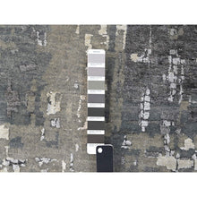 Load image into Gallery viewer, 14&#39;x18&#39; Taupe, Abstract with Mosaic Design Dense Weave, Wool and Silk Hand Knotted, Oversized Persian Knot Oriental Rug FWR504186