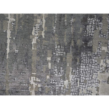 Load image into Gallery viewer, 14&#39;x18&#39; Taupe, Abstract with Mosaic Design Dense Weave, Wool and Silk Hand Knotted, Oversized Persian Knot Oriental Rug FWR504186