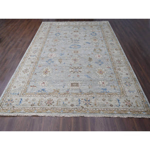 12'x17'9" Space Gray, Hand Knotted Oushak Design, Supple Collection Thick and Plush, Soft Wool, Oversized Oriental Rug FWR504366