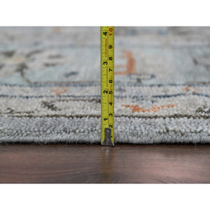 14'x17'9" Light Gray, Oushak Design, Supple Collection Thick and Plush, Extra Soft Wool, Hand Knotted, Oversized Oriental Rug FWR504774