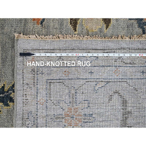 14'x17'9" Light Gray, Oushak Design, Supple Collection Thick and Plush, Extra Soft Wool, Hand Knotted, Oversized Oriental Rug FWR504774
