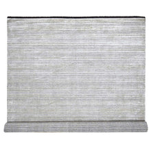 Load image into Gallery viewer, 10&#39;x14&#39; Taupe, Modern Textured and Variegated Line Design, Wool and Plant Based Silk, Hand Loomed, Oriental Rug FWR504990