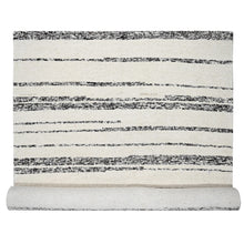 Load image into Gallery viewer, 12&#39;x17&#39;9&quot; Dark Brown and Ivory, Striae Design, Plush Pile, Organic Undyed Wool, Hand Knotted, Oversized Oriental Rug FWR505140