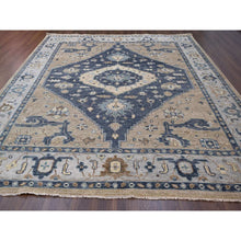 Load image into Gallery viewer, 12&#39;x14&#39;9&quot; Navy Blue, Bakshaish Design, Supple Collection, Organic Wool, Hand Knotted, Oversize Oriental Rug FWR505326