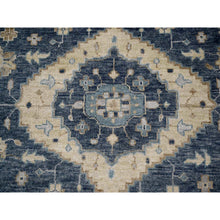 Load image into Gallery viewer, 12&#39;x14&#39;9&quot; Navy Blue, Bakshaish Design, Supple Collection, Organic Wool, Hand Knotted, Oversize Oriental Rug FWR505326