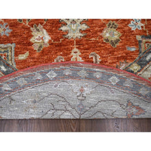 Load image into Gallery viewer, 8&#39;x8&#39; Burnt Orange, Oushak Design, Supple Collection, Thick and Plush, Extra Soft Wool, Hand Knotted, Round Oriental Rug FWR505542