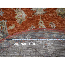 Load image into Gallery viewer, 8&#39;x8&#39; Burnt Orange, Oushak Design, Supple Collection, Thick and Plush, Extra Soft Wool, Hand Knotted, Round Oriental Rug FWR505542
