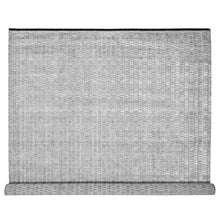 Load image into Gallery viewer, 10&#39;x14&#39;4&quot; Gray and Black, Hand Loomed, Modern Textured Roman Floor Design, Wool and Plant Based Silk, Oriental Rug FWR505632