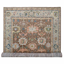 Load image into Gallery viewer, 12&#39;x17&#39;9&quot; Camel Brown, Oushak Design, Supple Collection Thick and Plush, Hand Knotted, Pure Wool, Oversize Oriental Rug FWR505962