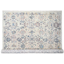 Load image into Gallery viewer, 12&#39;1&quot;x14&#39;9&quot; Ivory 100% Wool, Soft and Plush Pile, Supple Collection, Natural Dyes, Hand Knotted, Mahal Design, Oversized Oriental Rug FWR505986