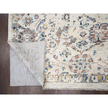 Load image into Gallery viewer, 12&#39;1&quot;x14&#39;9&quot; Ivory 100% Wool, Soft and Plush Pile, Supple Collection, Natural Dyes, Hand Knotted, Mahal Design, Oversized Oriental Rug FWR505986