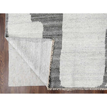 Load image into Gallery viewer, 9&#39;x11&#39;8&quot; Grey, Pure Wool, Soft Pile, Hand knotted, Minimalist Design, Natural Dyes, Modern Oriental Rug FWR505992