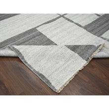 Load image into Gallery viewer, 9&#39;x11&#39;8&quot; Grey, Pure Wool, Soft Pile, Hand knotted, Minimalist Design, Natural Dyes, Modern Oriental Rug FWR505992