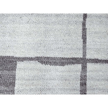 Load image into Gallery viewer, 9&#39;x11&#39;8&quot; Grey, Pure Wool, Soft Pile, Hand knotted, Minimalist Design, Natural Dyes, Modern Oriental Rug FWR505992