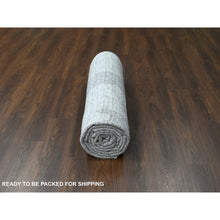 Load image into Gallery viewer, 9&#39;x11&#39;8&quot; Grey, Pure Wool, Soft Pile, Hand knotted, Minimalist Design, Natural Dyes, Modern Oriental Rug FWR505992
