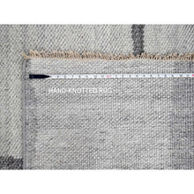 Load image into Gallery viewer, 9&#39;x11&#39;8&quot; Grey, Pure Wool, Soft Pile, Hand knotted, Minimalist Design, Natural Dyes, Modern Oriental Rug FWR505992
