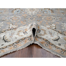Load image into Gallery viewer, 11&#39;10&quot;x14&#39;10&quot; Grey and Ivory, 100% Wool, Hand Knotted Oushak Inspired Supple Collection, Plush and Lush, Oversize Oriental Rug FWR506124