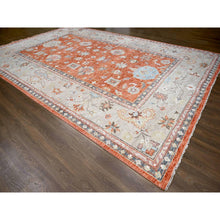 Load image into Gallery viewer, 12&#39;x17&#39;8&quot; Burnt Orange, Natural Dyes, Extra Soft Wool, Thick and Plush, Hand Knotted, Oushak Design, Supple Collection, Oversize Oriental Rug FWR506148