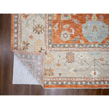 Load image into Gallery viewer, 12&#39;x17&#39;8&quot; Burnt Orange, Natural Dyes, Extra Soft Wool, Thick and Plush, Hand Knotted, Oushak Design, Supple Collection, Oversize Oriental Rug FWR506148