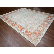 Load image into Gallery viewer, 11&#39;10&quot;x14&#39;8&quot; Sage Green, Hand Knotted, Supple Collection, Thick and Plush, Oushak Design, Natural Wool, Oversize Oriental Rug FWR506154