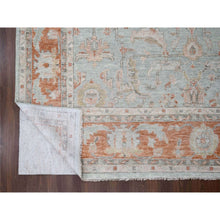 Load image into Gallery viewer, 11&#39;10&quot;x14&#39;8&quot; Sage Green, Hand Knotted, Supple Collection, Thick and Plush, Oushak Design, Natural Wool, Oversize Oriental Rug FWR506154