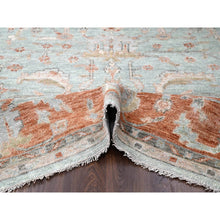 Load image into Gallery viewer, 11&#39;10&quot;x14&#39;8&quot; Sage Green, Hand Knotted, Supple Collection, Thick and Plush, Oushak Design, Natural Wool, Oversize Oriental Rug FWR506154