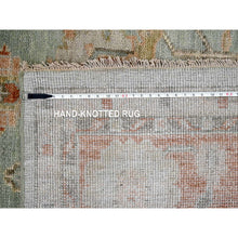 Load image into Gallery viewer, 11&#39;10&quot;x14&#39;8&quot; Sage Green, Hand Knotted, Supple Collection, Thick and Plush, Oushak Design, Natural Wool, Oversize Oriental Rug FWR506154