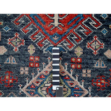 Load image into Gallery viewer, 12&#39;x18&#39; Black, Karajeh Heriz Geometric Design, Supple Collection, Plush and Lush, Organic Wool, Hand Knotted, Oversize Oriental Rug FWR506262