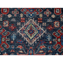Load image into Gallery viewer, 12&#39;x18&#39; Black, Karajeh Heriz Geometric Design, Supple Collection, Plush and Lush, Organic Wool, Hand Knotted, Oversize Oriental Rug FWR506262