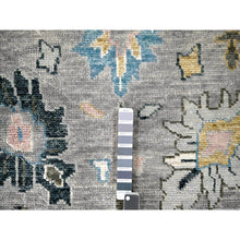 Load image into Gallery viewer, 12&#39;x17&#39;10&quot; Light Gray with Pop of Color, Vegetable Dyes, Oushak Design, Plush and Lush, Supple Collection, Pure Wool, Hand Knotted, Oversize Oriental Rug FWR506298